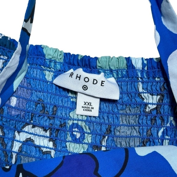 Rhode x Target Blue Zinnia Floral Print Mini Dress Women’s US XXL - Picture 6 of 11
